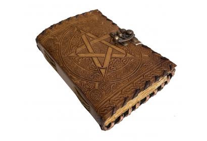 pentagram handmade wholesaler Celtic custom design personalize vintage leathers journal Hardcover Diary book 2022 planner book of shadows